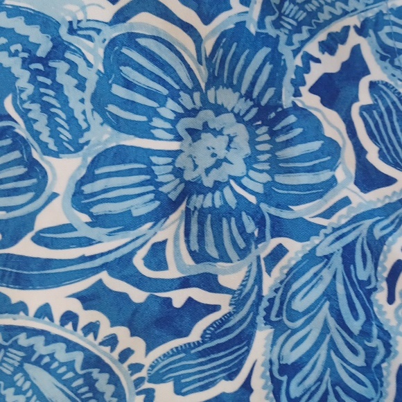 NWT Rip Skirt Hawaii Happy Blues Tropical Print Velcro Leisure Wrap Skirt - Picture 5 of 10